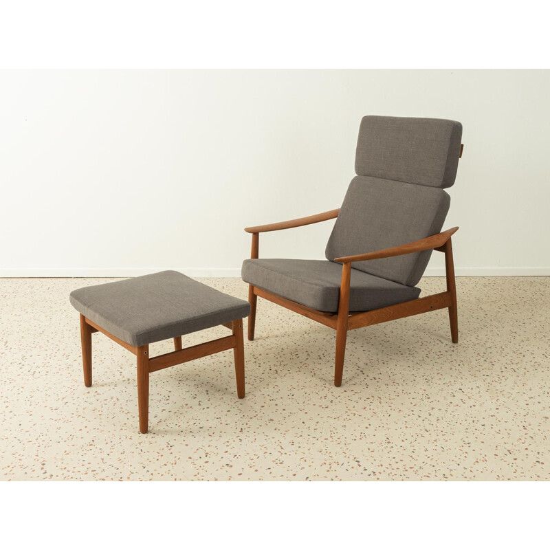 Vintage armchair and ottoman by Arne Vodder for France & Søn, Denmark 1960s