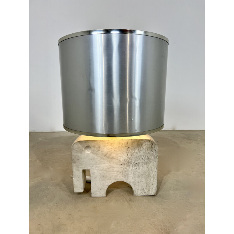 Vintage travertine lamp by Fratelli Mannelli, Italy 1970
