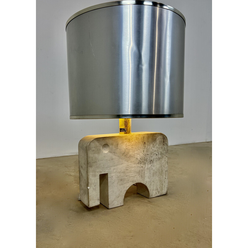 Vintage travertine lamp by Fratelli Mannelli, Italy 1970