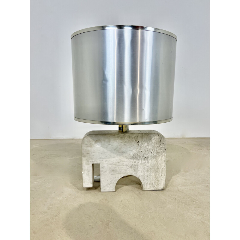 Vintage travertine lamp by Fratelli Mannelli, Italy 1970