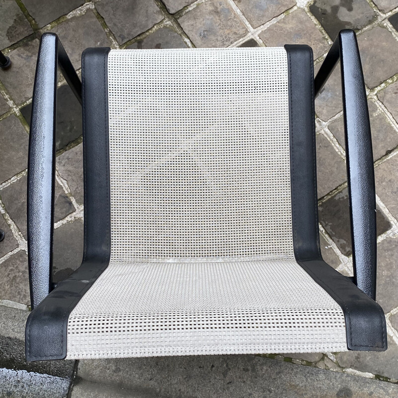 Pareja de sillones vintage de aluminio de Richard Schultz, Italia 1966