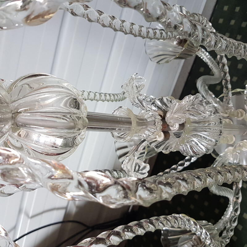 Vintage Murano glass fountain chandelier, 1950