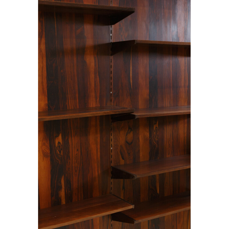 Vintage rosewood wall unit system by Kai Kristiansen, Denmark 1960