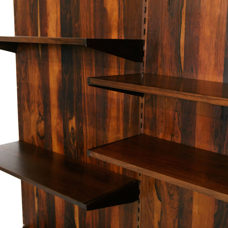 Vintage rosewood wall unit system by Kai Kristiansen, Denmark 1960