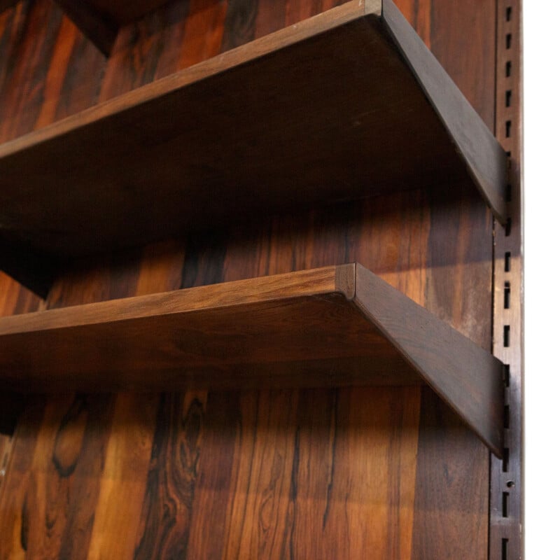 Vintage rosewood wall unit system by Kai Kristiansen, Denmark 1960