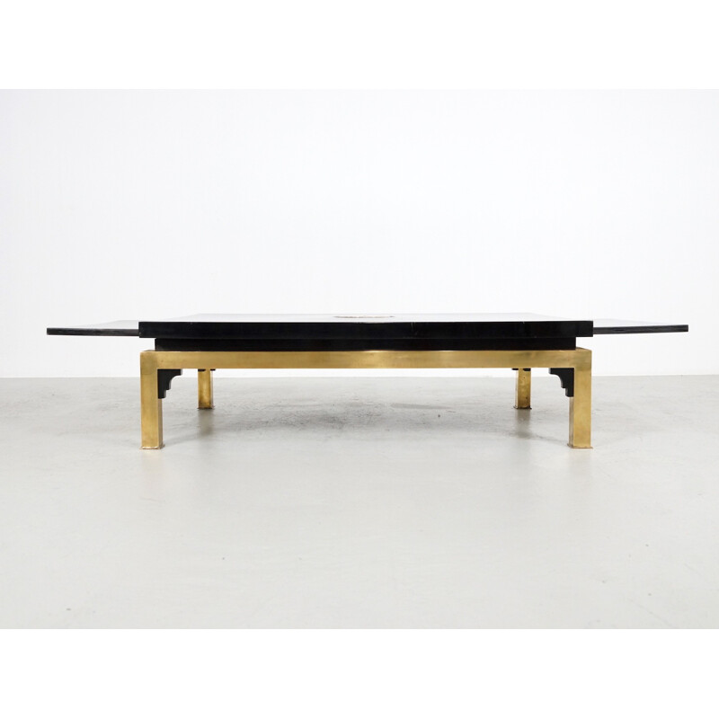 Grande table basse italienne extensible, Tommaso BARBI - 1970