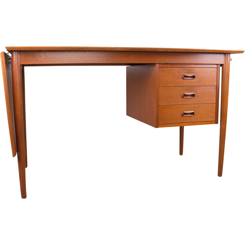 Vintage extendable and modular Danish teak desk by Arne Vodder for Sigh & Sons, 1960s