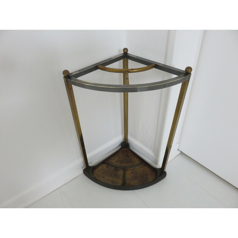 Vintage art deco bronze umbrella stand, 1930s