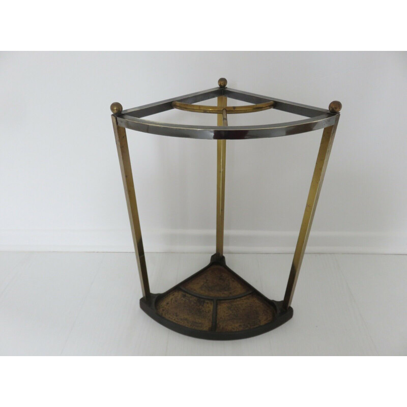 Vintage art deco bronze umbrella stand, 1930s