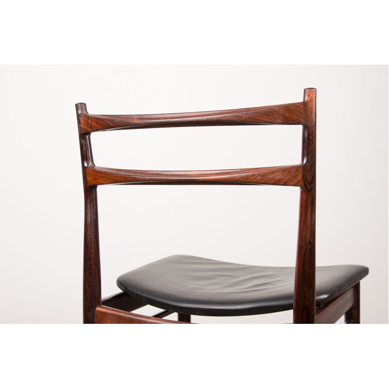 Set of 6 vintage rosewood chairs by Henry Rosengren-Hansen for Brande Mobelindustri, Denmark 1960