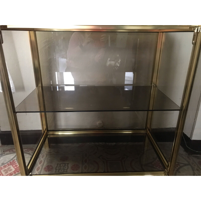 Vintage 2-door metal display case, 1960