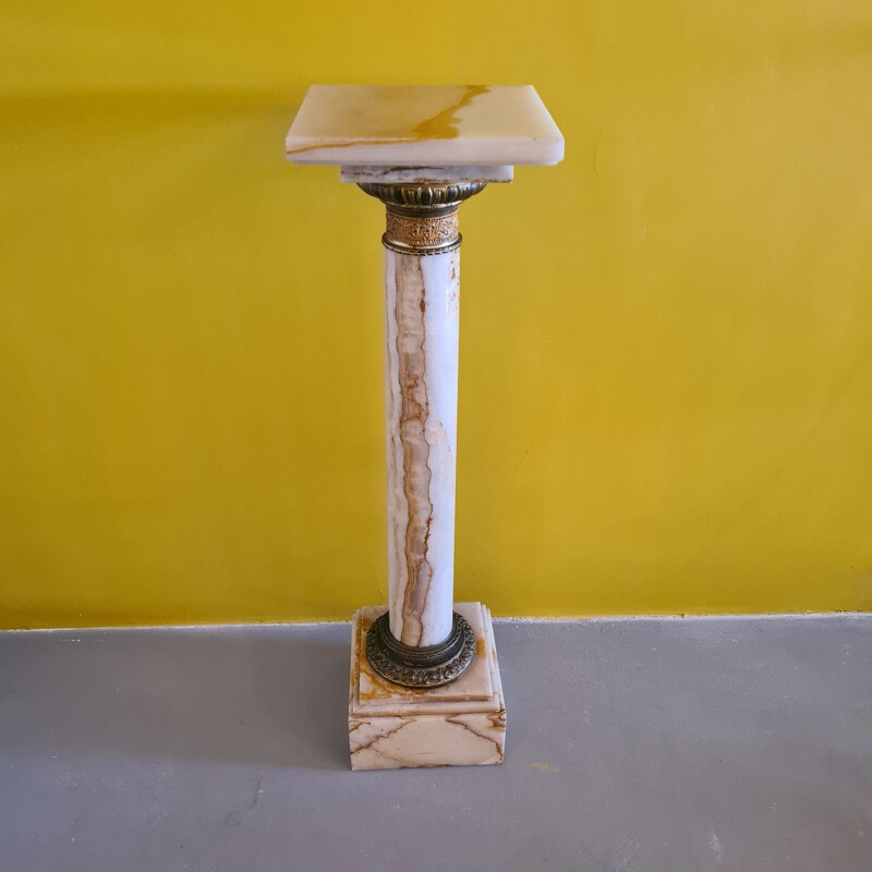 Antique vintage onyx pedestal, 1880