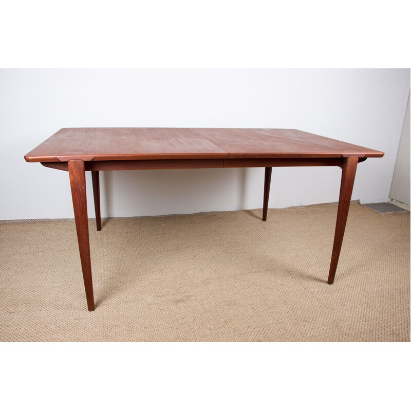 Vintage Danish teak extension table by Henry Rosengren-Hansen for Brande Mobelindustri, 1960