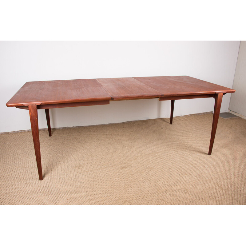 Vintage Danish teak extension table by Henry Rosengren-Hansen for Brande Mobelindustri, 1960