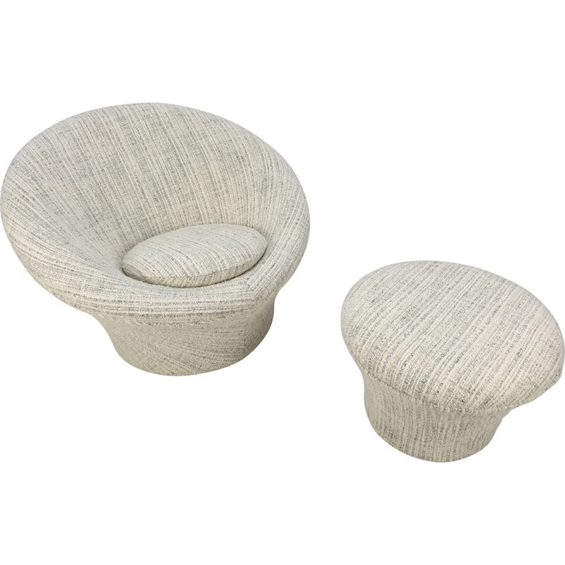 Vintage Mushroom armchair and ottoman by Pierre Paulin for Artifort, 1960s