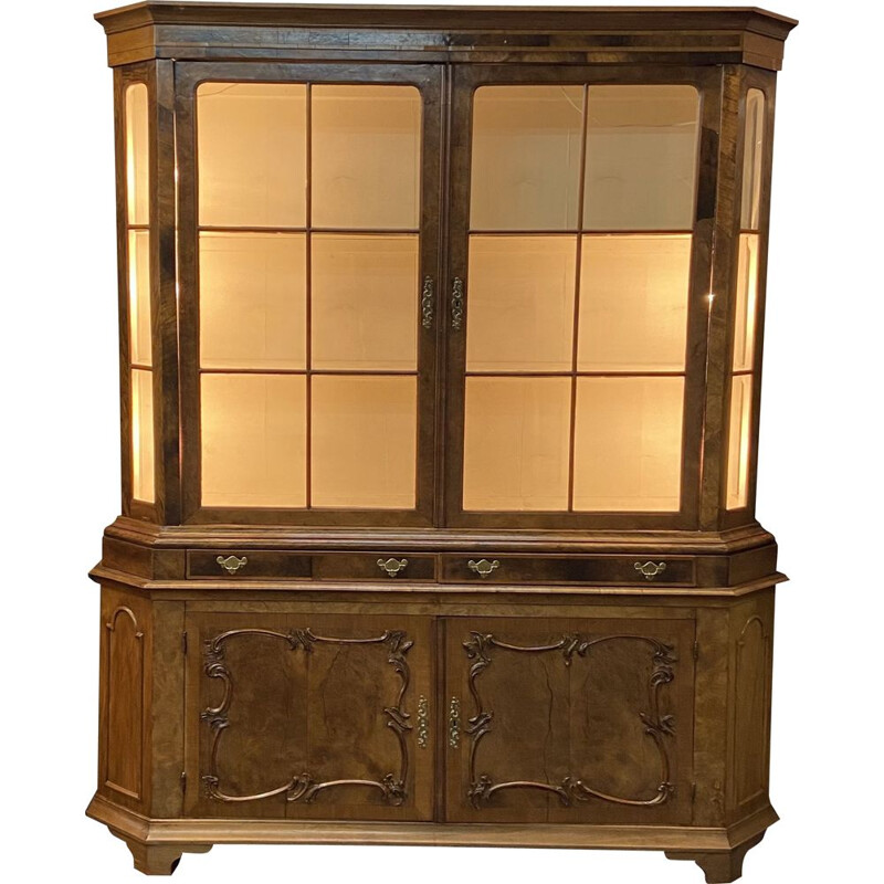 Vintage wooden display cabinet