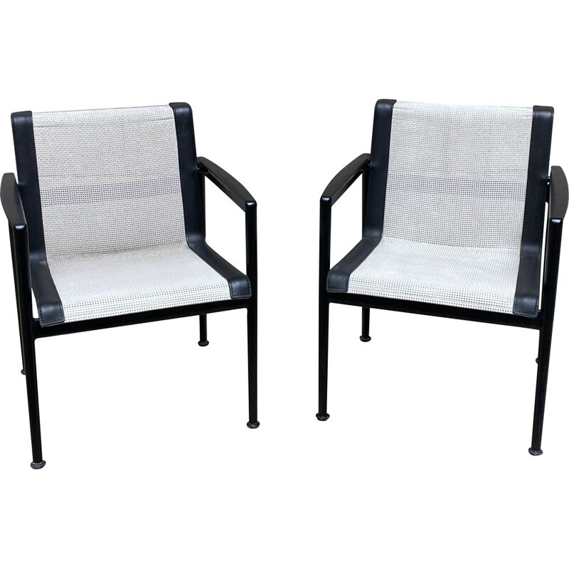 Vintage-Sesselpaar aus Aluminium von Richard Schultz, Italien 1966