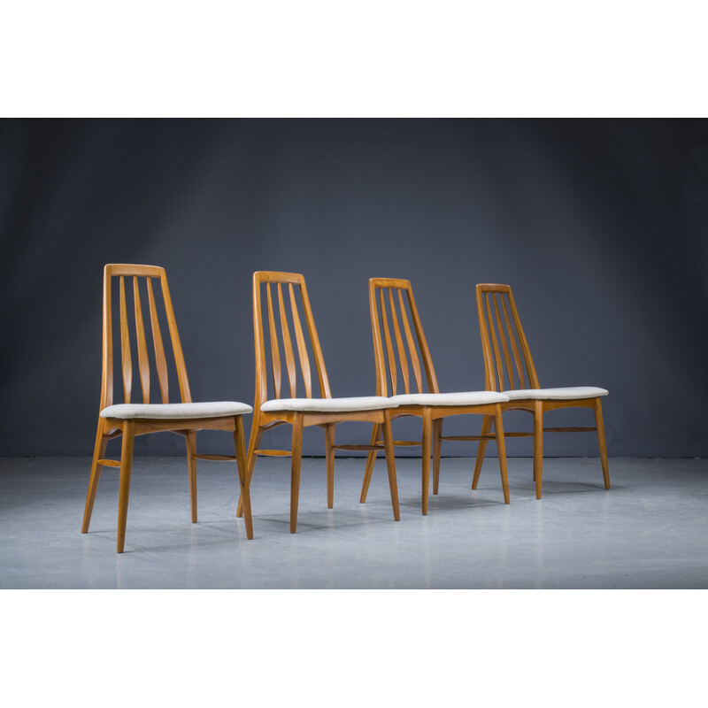 Ensemble de 4 chaises vintage Eva par Niels Koefoed pour Koefoed Hornslet, 1960
