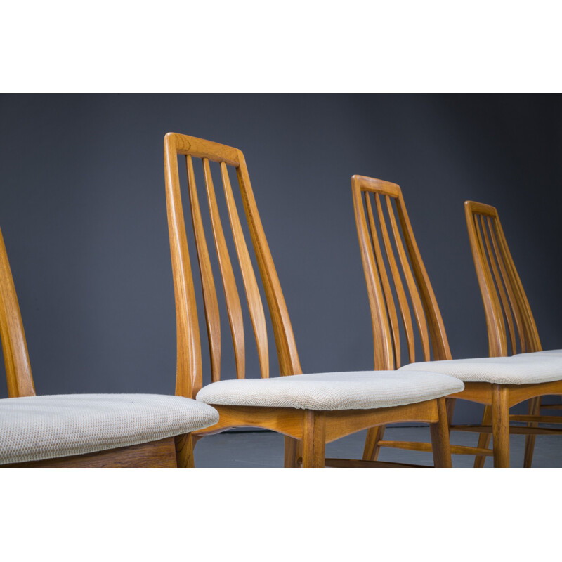 Set of 4 mid-century Eva dining chairs by Niels Koefoed for Koefoed Hornslet, 1960s