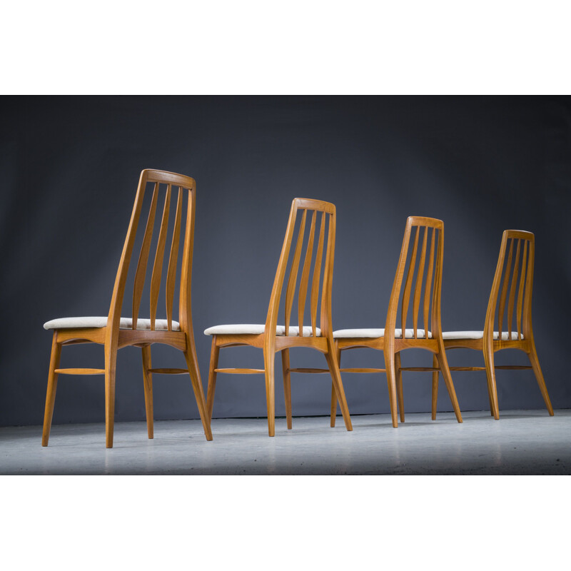 Set van 4 vintage Eva stoelen van Niels Koefoed voor Koefoed Hornslet, 1960