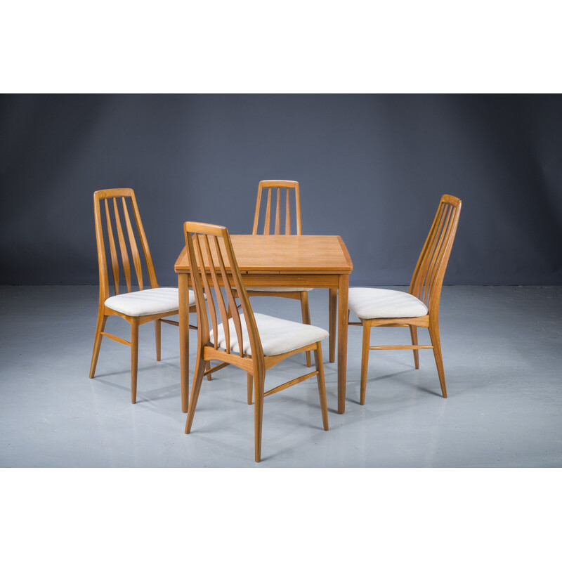 Set of 4 mid-century Eva dining chairs by Niels Koefoed for Koefoed Hornslet, 1960s