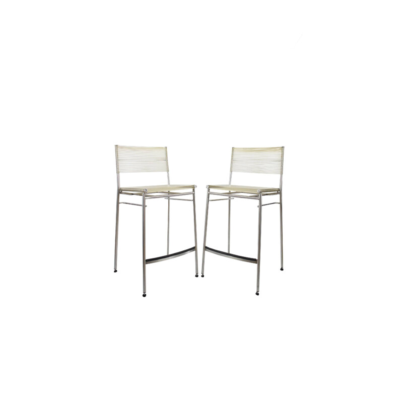 Pair of vintage bar stools Miss B by T. Agnoli for Pierantonio Bonachina, Italy 1990