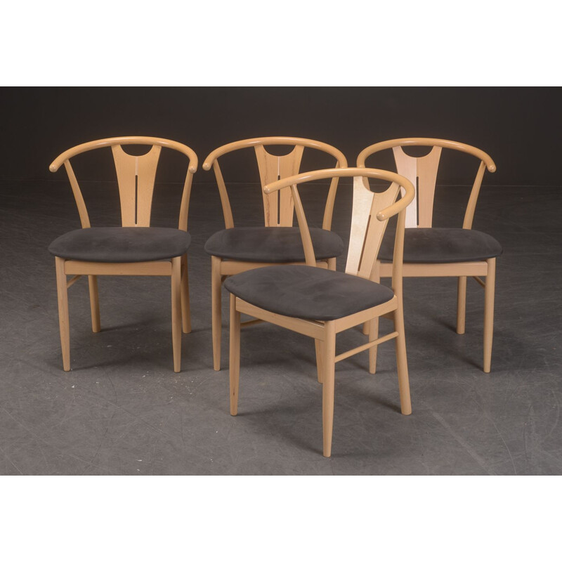 Round vintage dining set in beech wood, Denmark