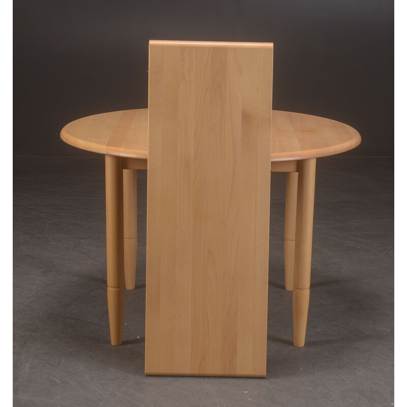 Round vintage dining set in beech wood, Denmark