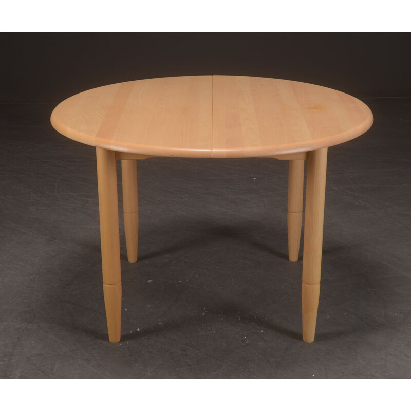 Round vintage dining set in beech wood, Denmark