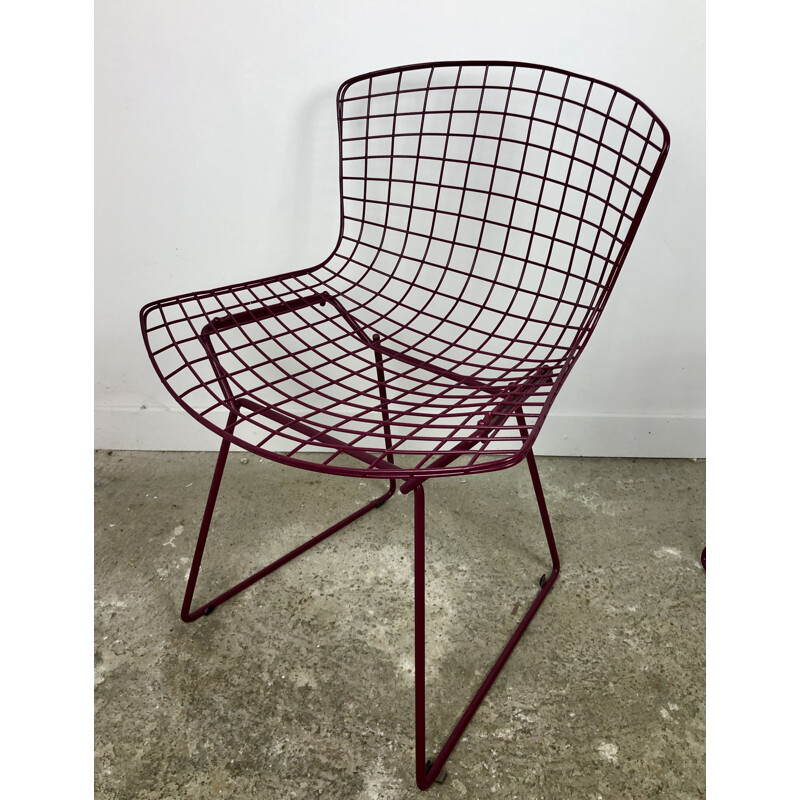 Conjunto de 4 cadeiras de arame vintage de Harry Bertoia para Knoll, 1970