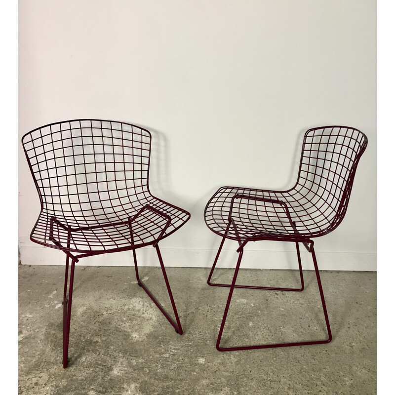 Set aus 4 Vintage-Wire-Stühlen von Harry Bertoia für Knoll, 1970
