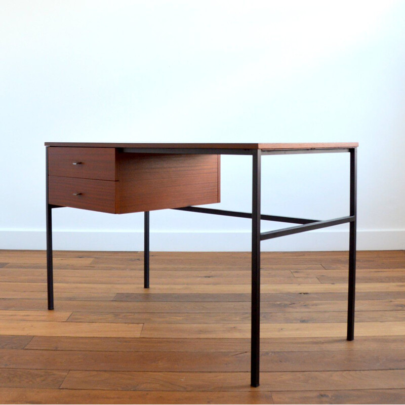 Teak vintage desk by Pierre Guariche for Meurop, Belgium 1960