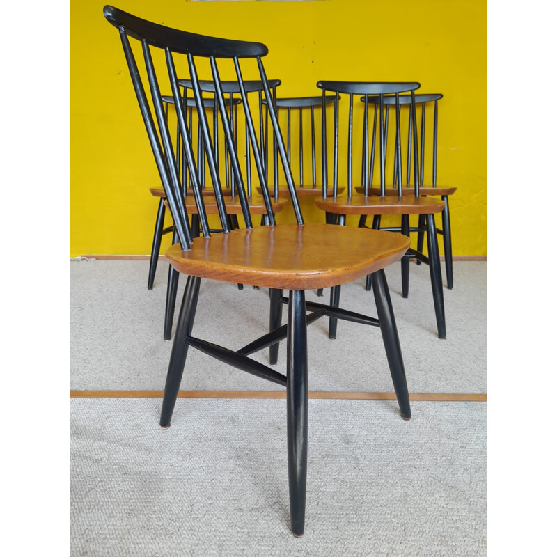 Set of 6 Scandinavian vintage chairs by Ilmari Tapiovaara, 1960