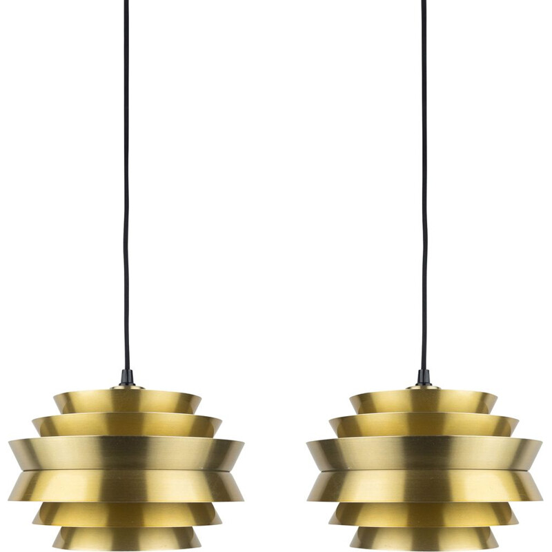 Pair of vintage Trava lamps by Carl Thore for Granhaga, 1960s