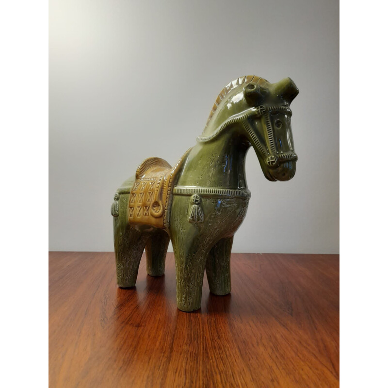 Vintage ceramic horse by Aldo Londi for Bitossi, 1950