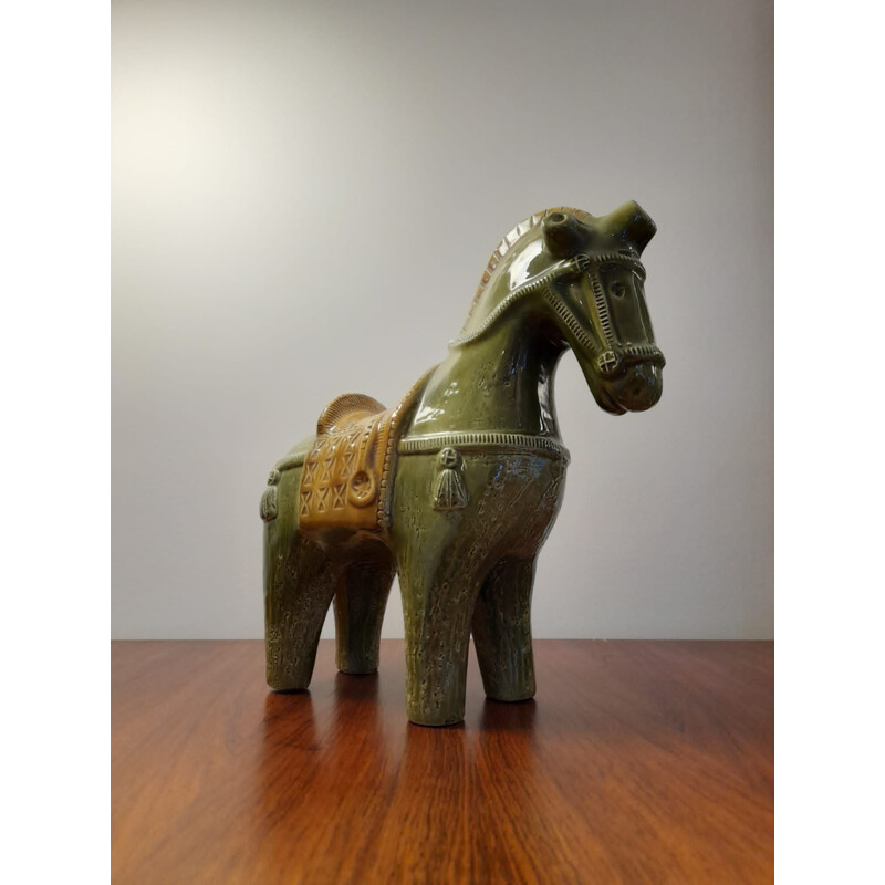 Vintage ceramic horse by Aldo Londi for Bitossi, 1950