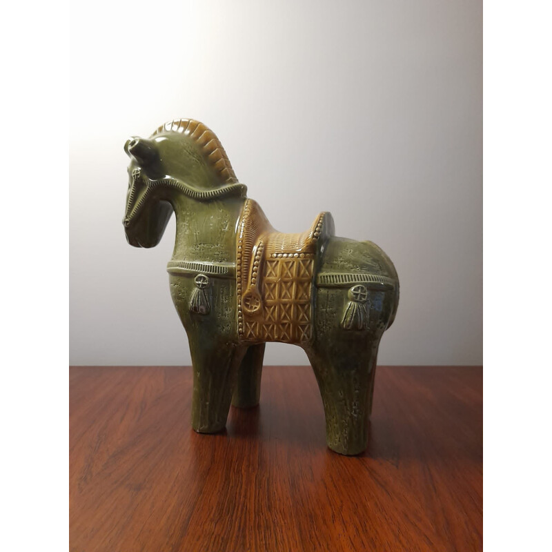 Vintage ceramic horse by Aldo Londi for Bitossi, 1950