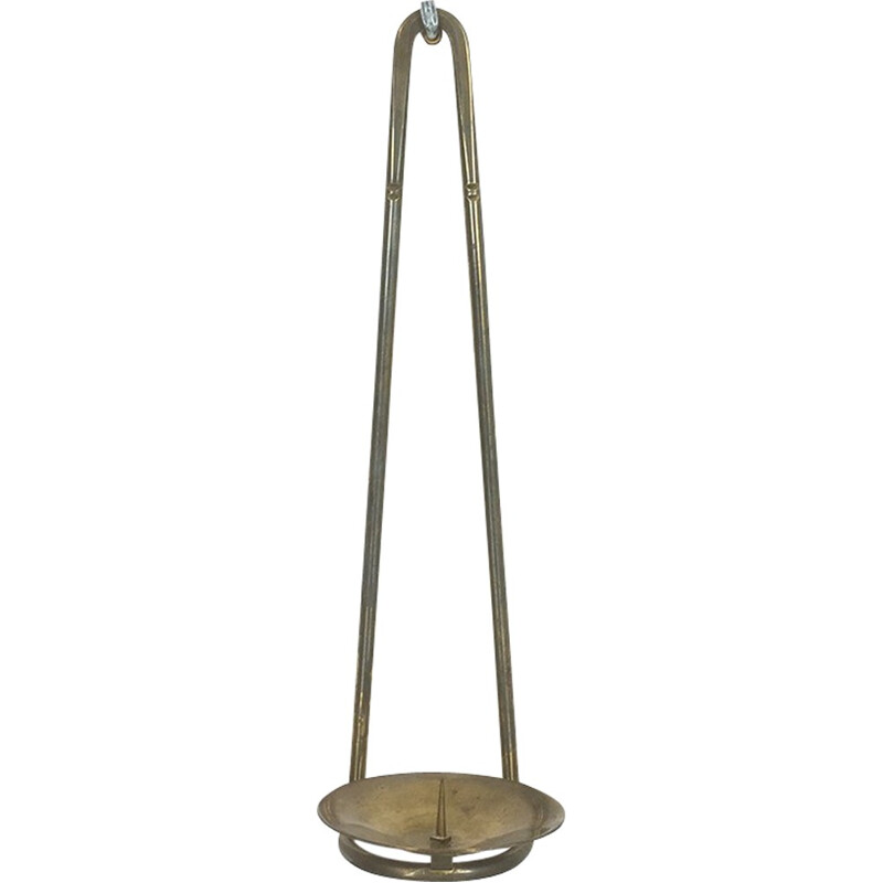 Vintage brass wall candlestick, 1960