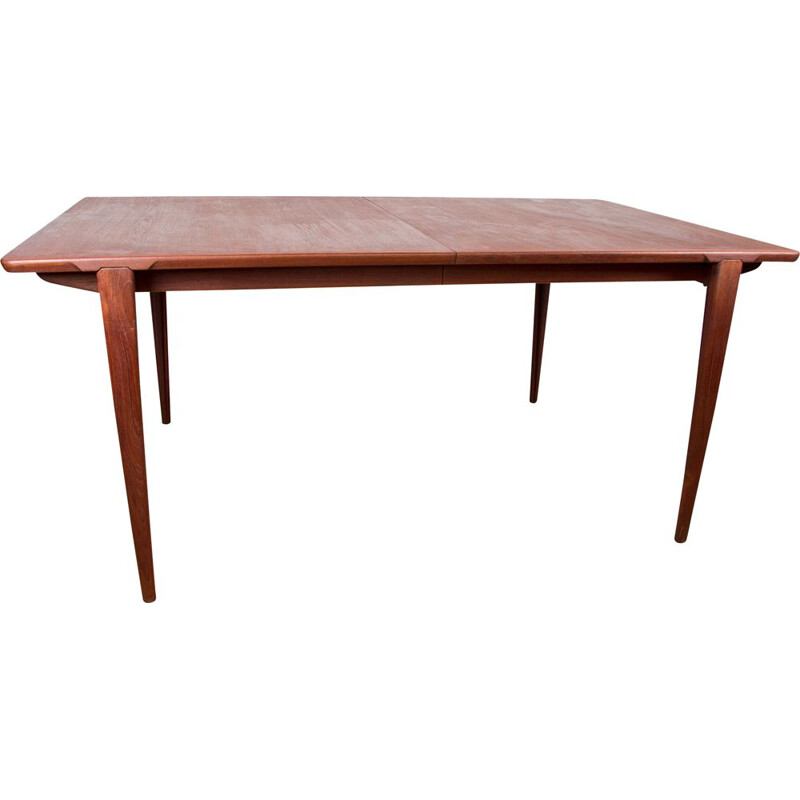 Vintage Danish teak extension table by Henry Rosengren-Hansen for Brande Mobelindustri, 1960