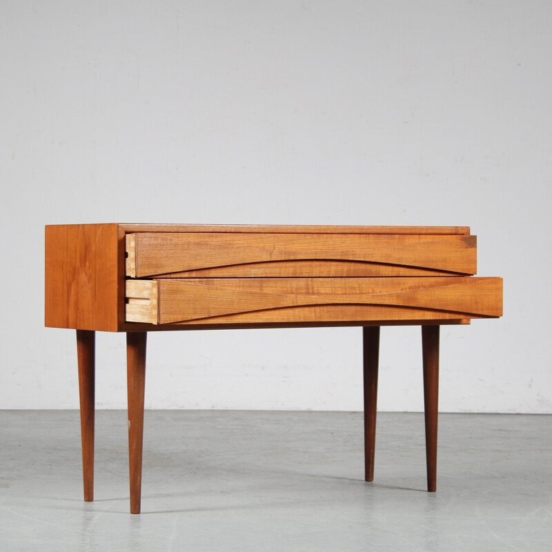 Comodino vintage in teak di Arne Vodder per Sibast, Danimarca 1950