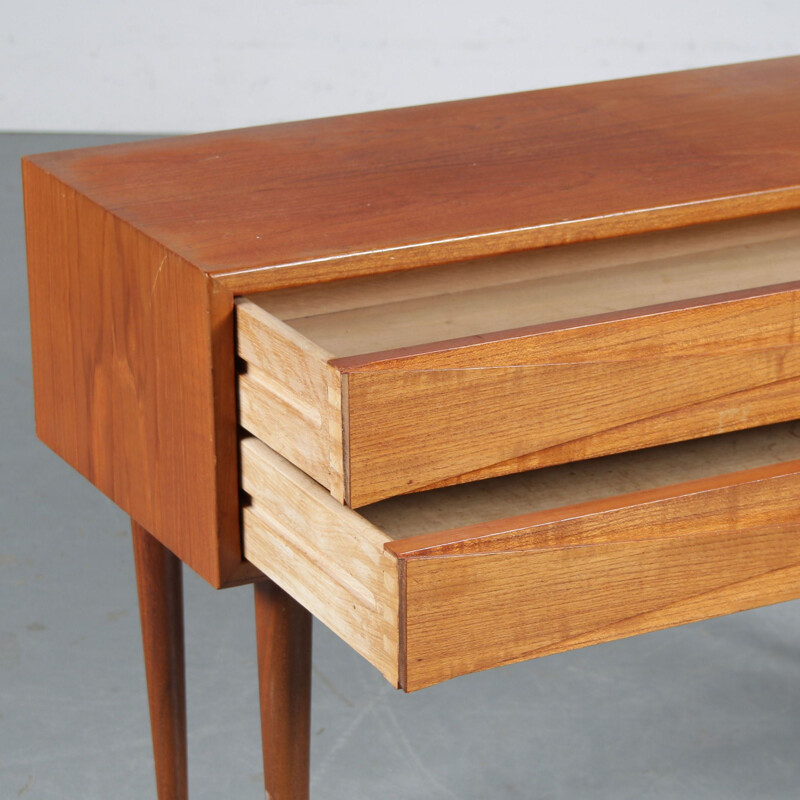 Vintage teak bedside table by Arne Vodder for Sibast, Denmark 1950