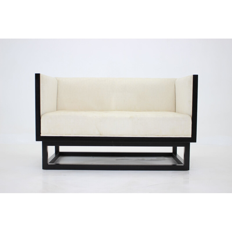 Vintage wooden sofa by Josef Hoffmann for Wittmann, Austria 1980s