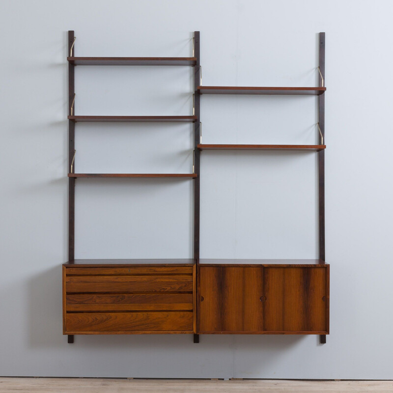 Vintage rosewood wall unit by Poul Cadovius