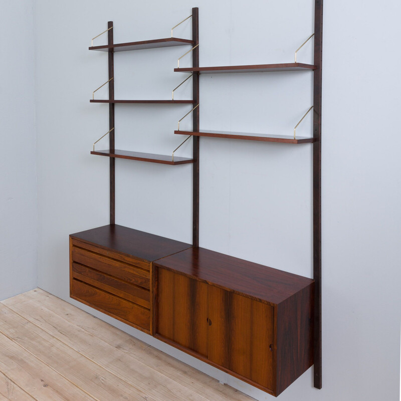Vintage rosewood wall unit by Poul Cadovius