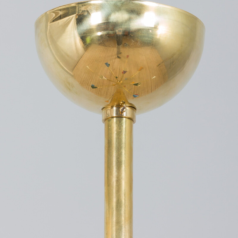 Vintage brass sputnik chandelier, 1990s