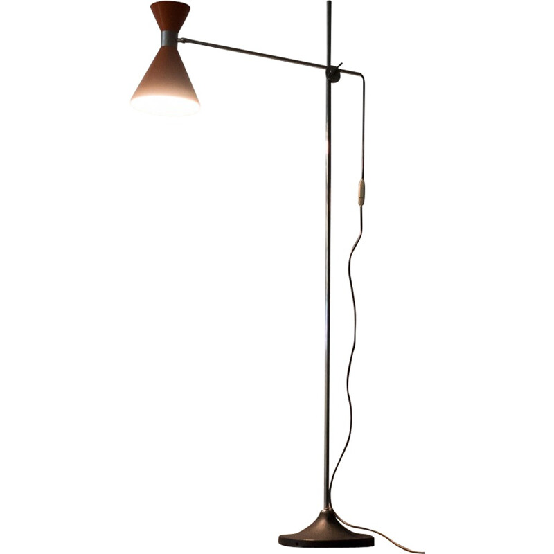 Dutch Herda floor lamp with diabolo shade - 1960s