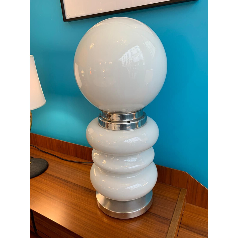 White vintage lamp by Carlo Nason, 1970s