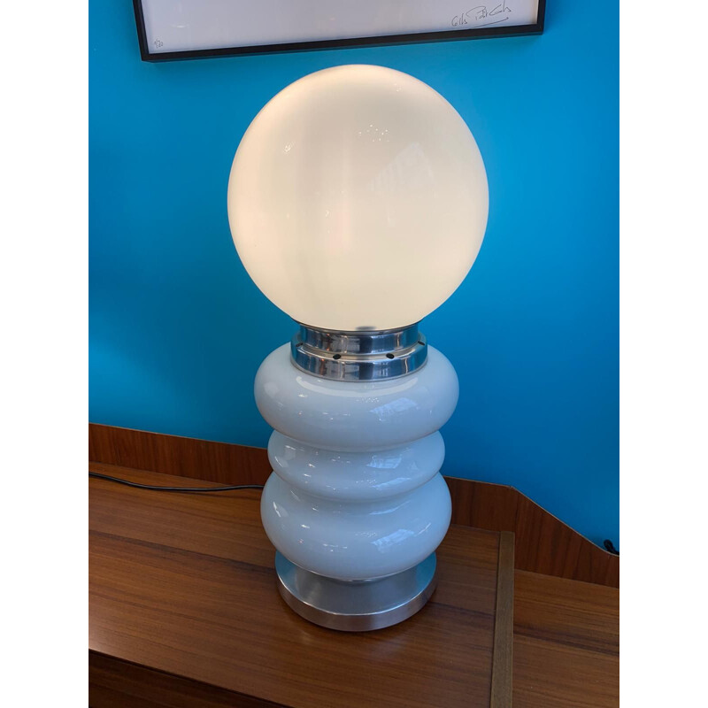 White vintage lamp by Carlo Nason, 1970s