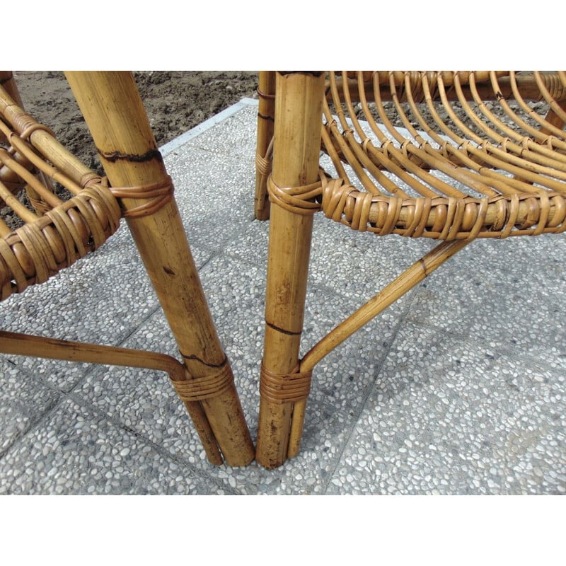 Vintage-Gartenmöbel aus Bambus