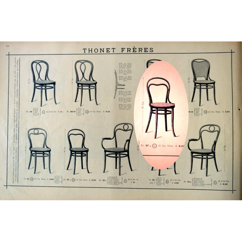 Vintage bistro chair from Vienne Thonet, 1900